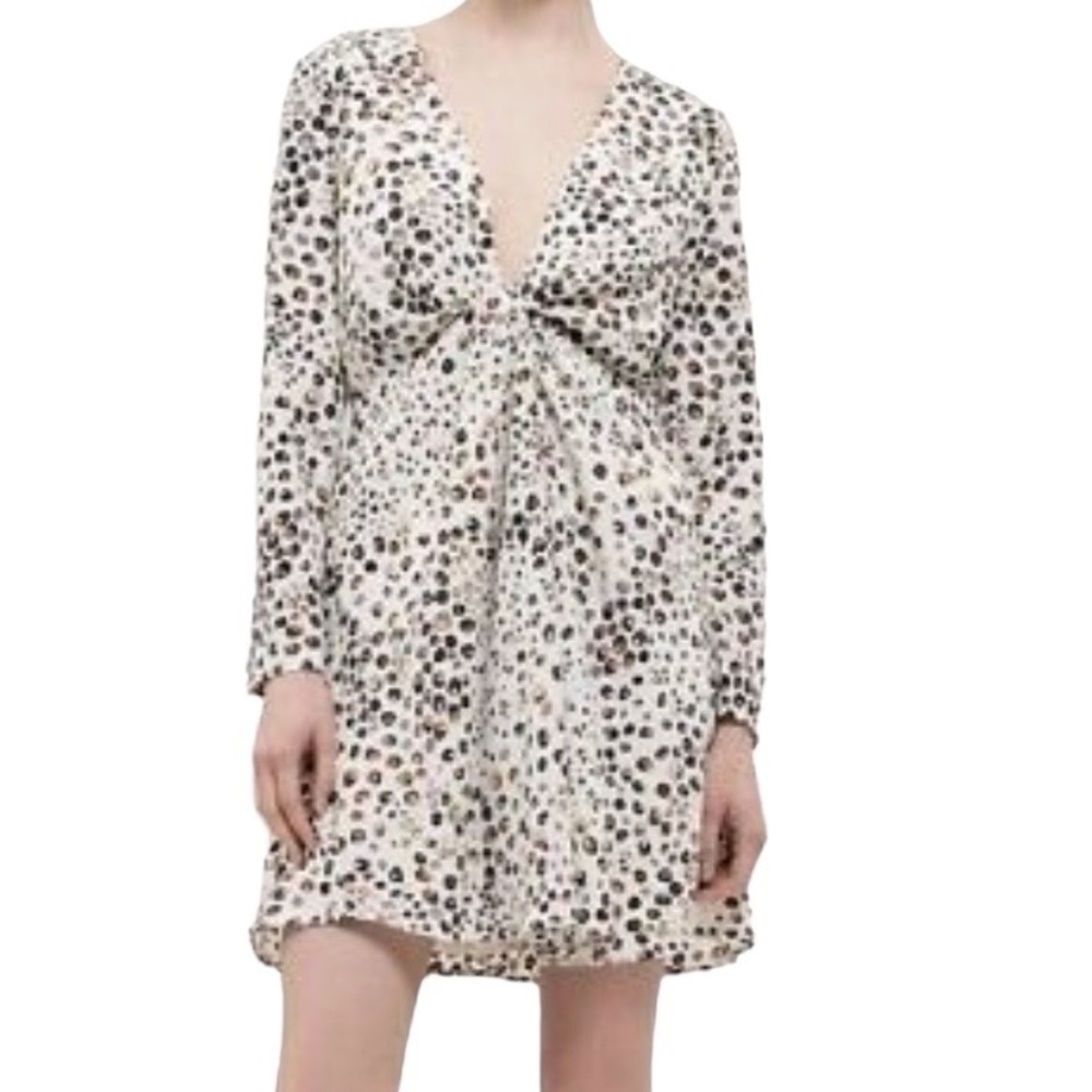 J O.A. x Revolve Rust Leopard Knot Front Long Sleeve